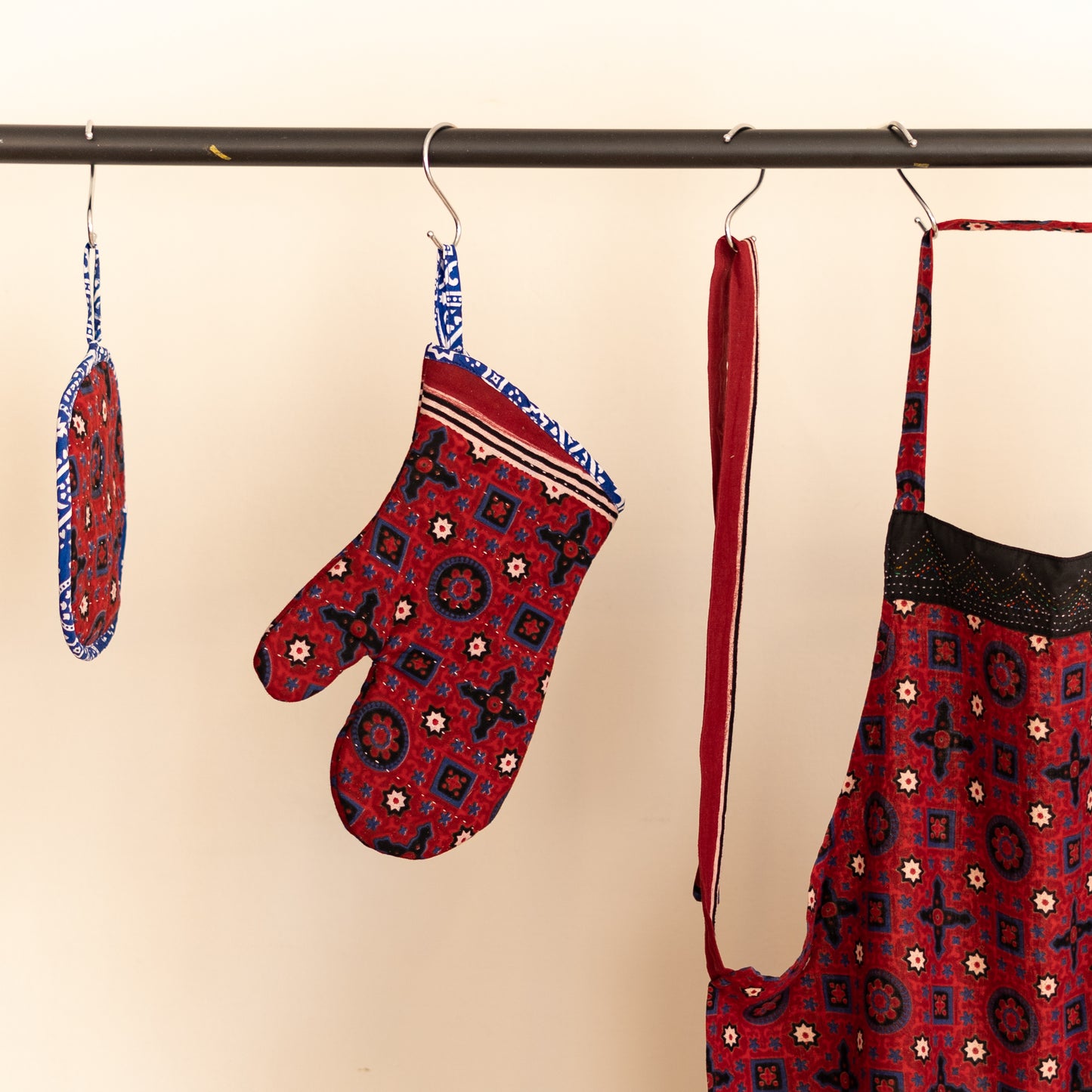 Maroon Ajrak Kitchen Set