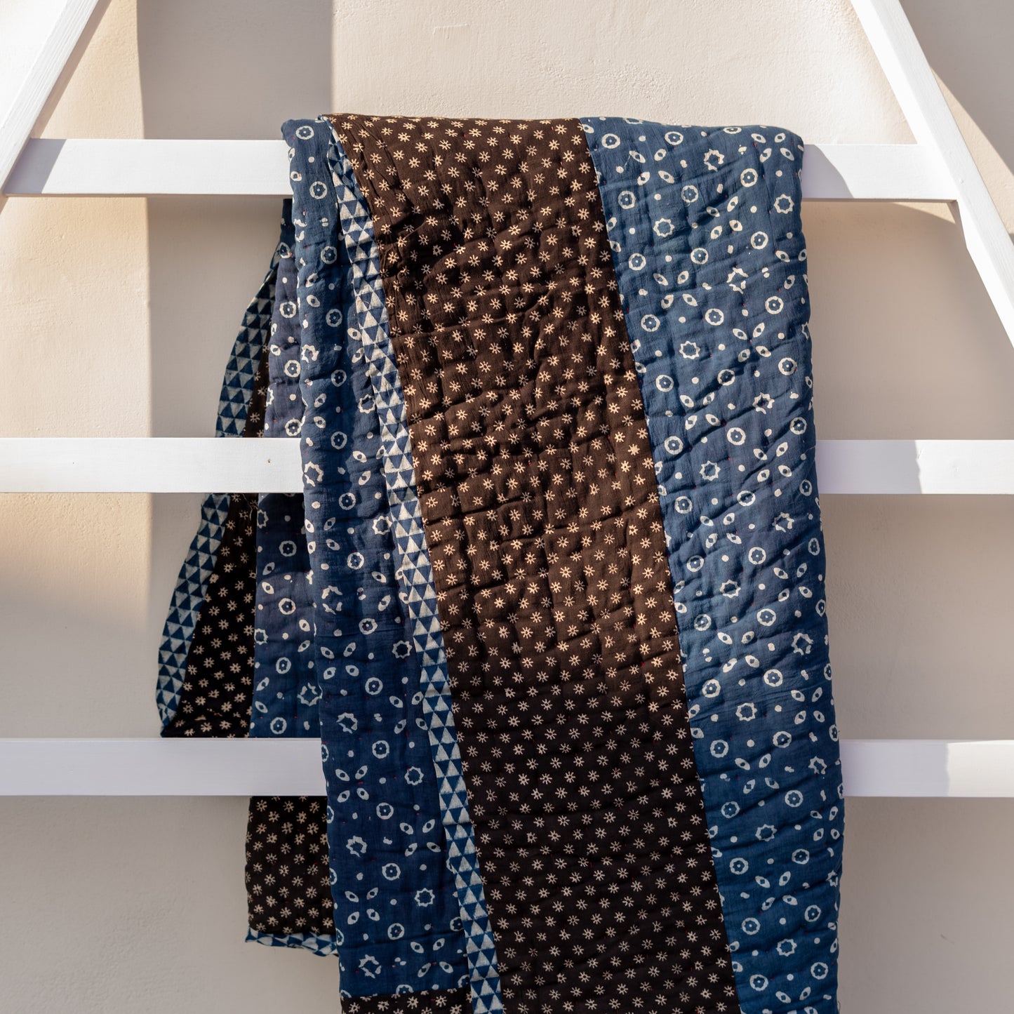 Indigo Starlight Ajrak Cotton Dulai Quilt