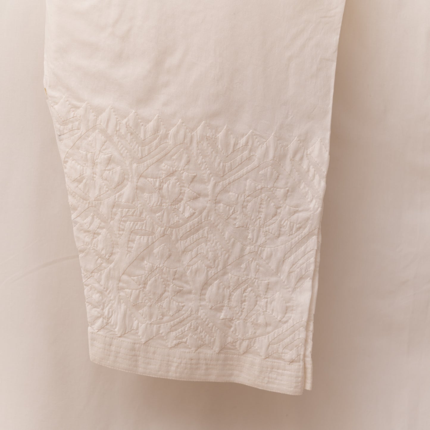 White Applique Shalwar| Artisan Made | Pure Cotton