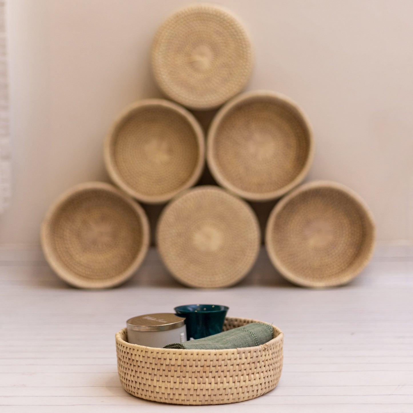Small Tray, Handwoven Date Palm Baskets – Sustainable Craft from Sindh, Pakistan