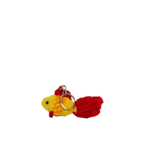 Crochet Fish Keychain – Sunny Splash Edition