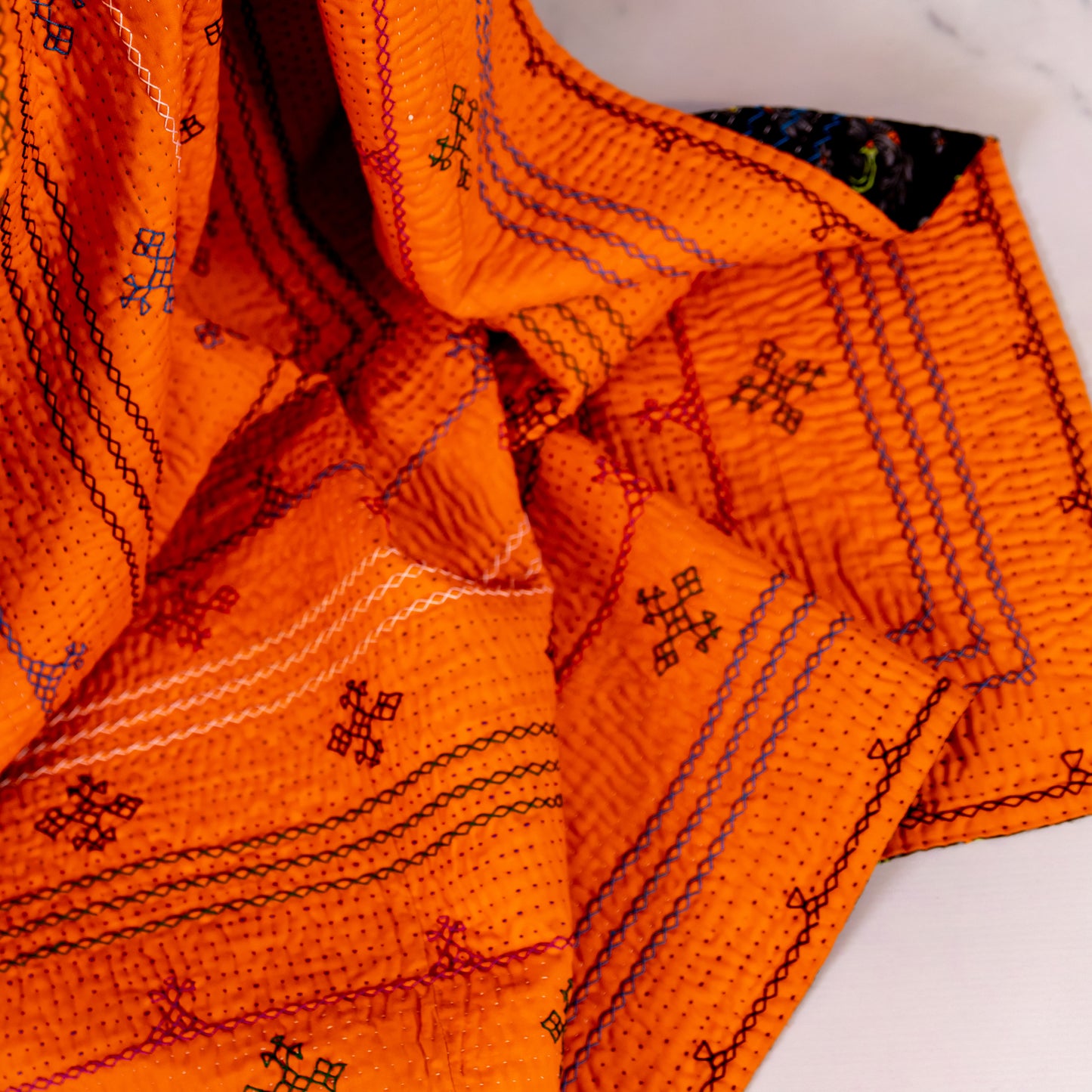 Orange J Rilli Throw