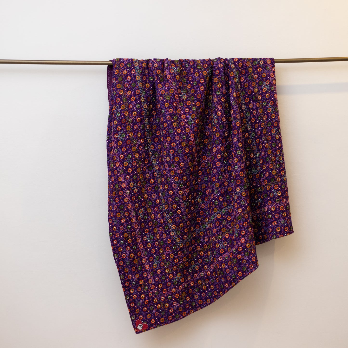 Plum Purple Yogi Rilli Twin – Handmade - Pure Cotton - Heritage Craft from Sindh
