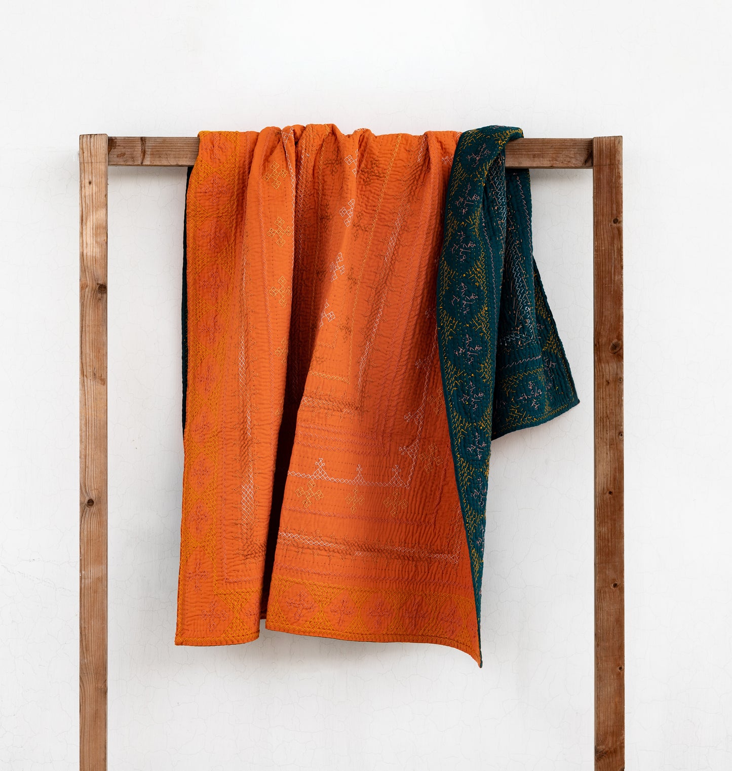Orange & Teal Sage Throw Rilli