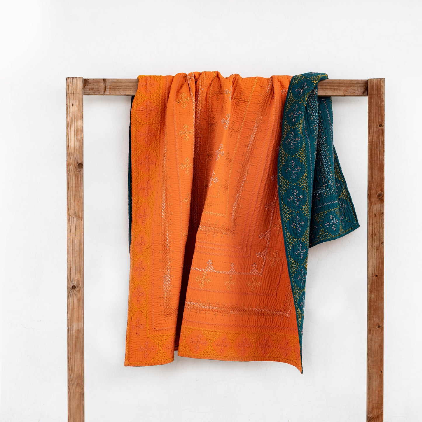 Orange & Teal Sage Throw Rilli