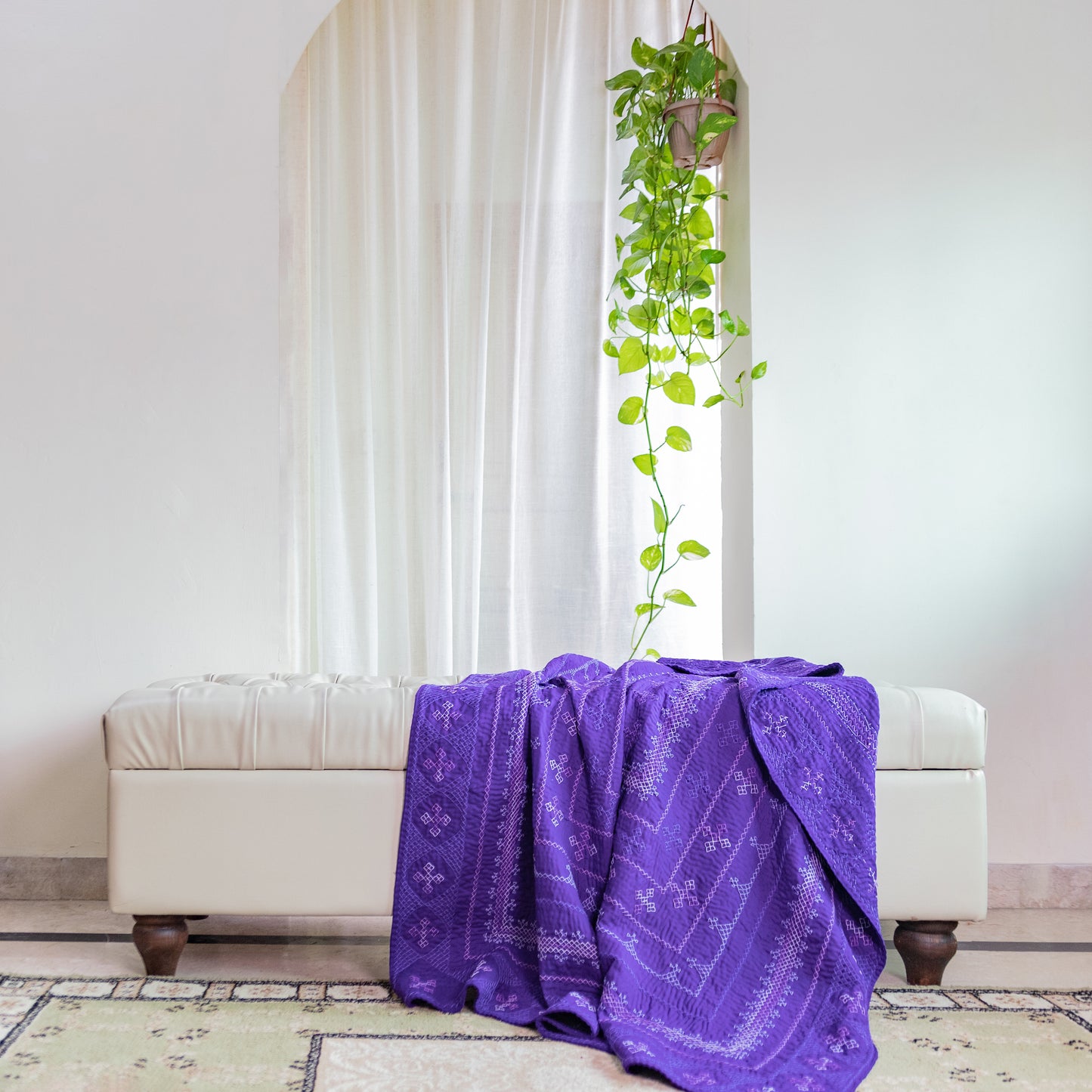 Dark Magenta Sage Throw