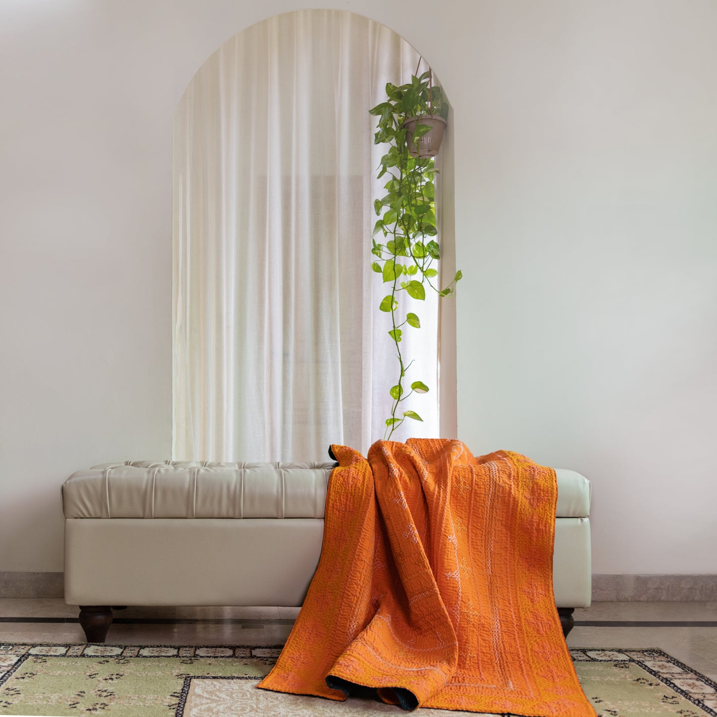 Orange & Teal Sage Throw Rilli