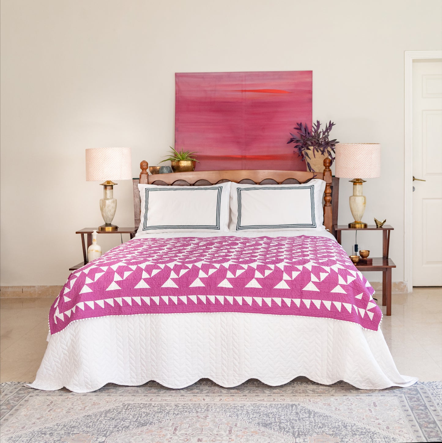 Sail Boat Rilli – Lavender | Throw Size