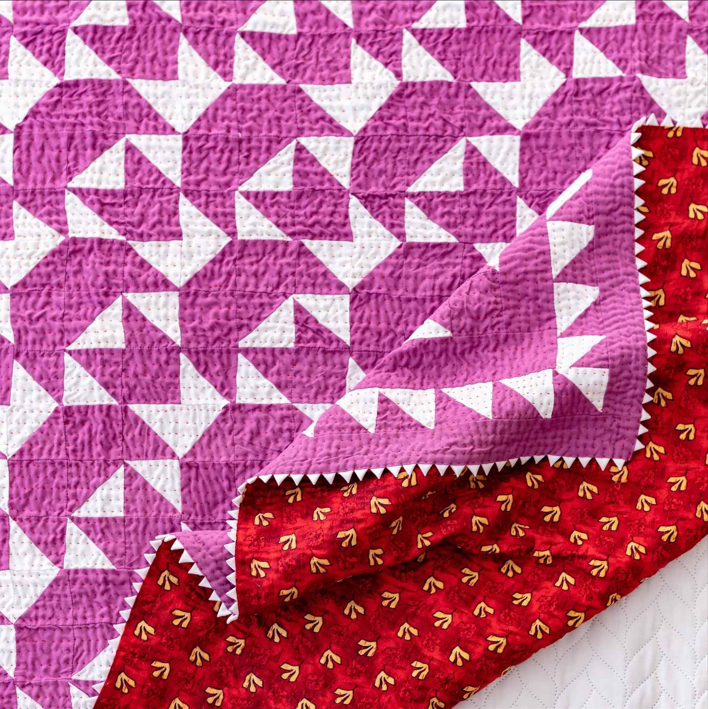 Sail Boat Rilli – Lavender | Throw Size