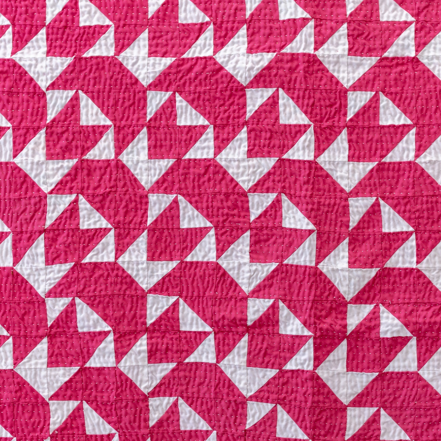 Sail Boat Rilli – Baby Pink & White | Throw Size