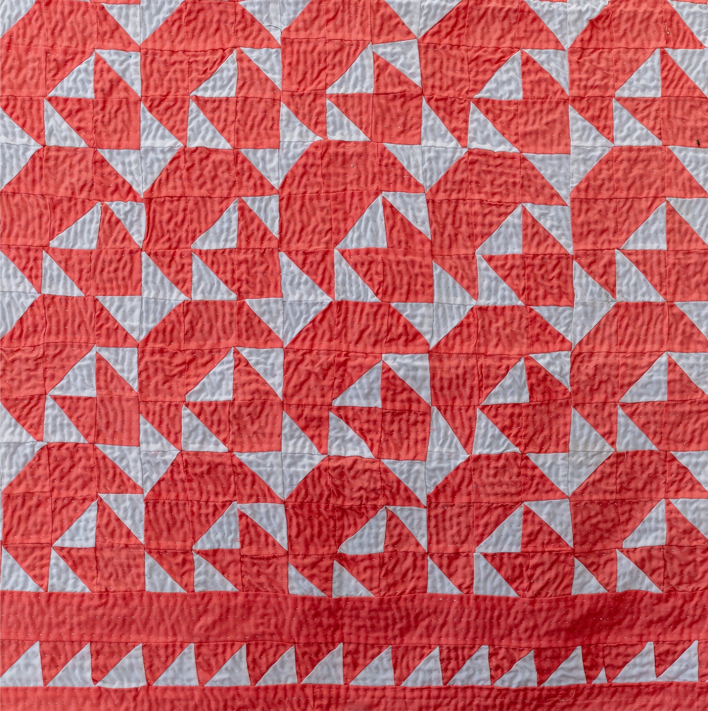 Sail Boat Rilli – Peach & White | Throw Size