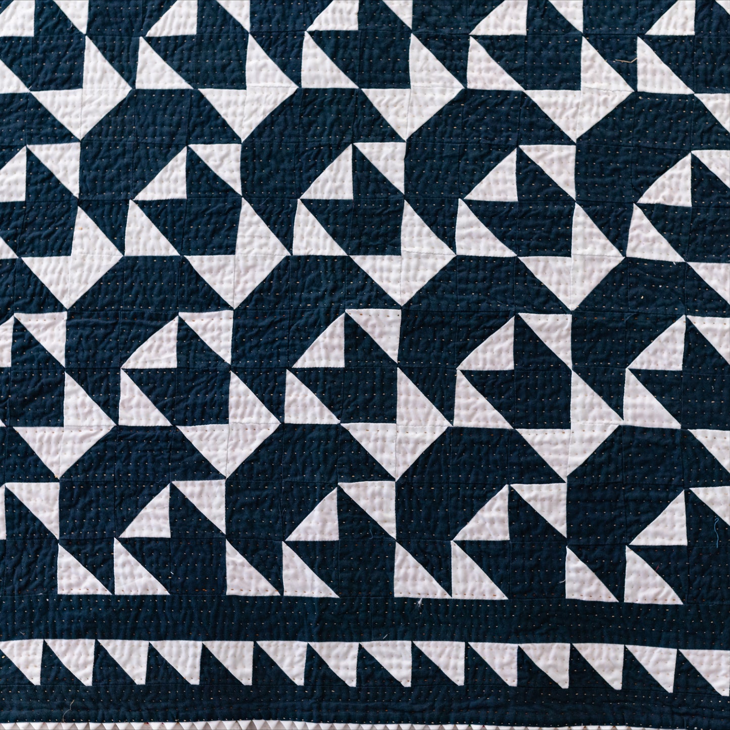 Sail Boat Rilli – Navy Blue | Throw Size