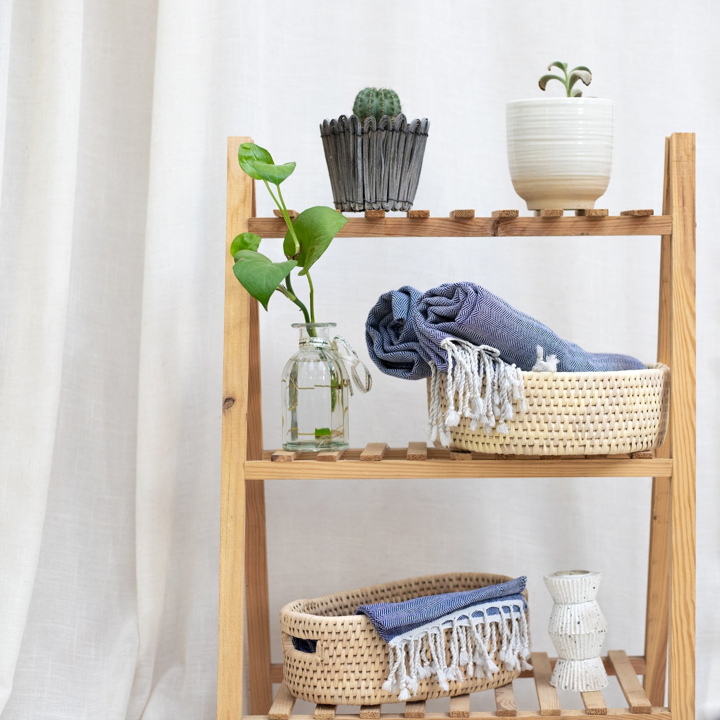Handwoven in Blue Hand Towels