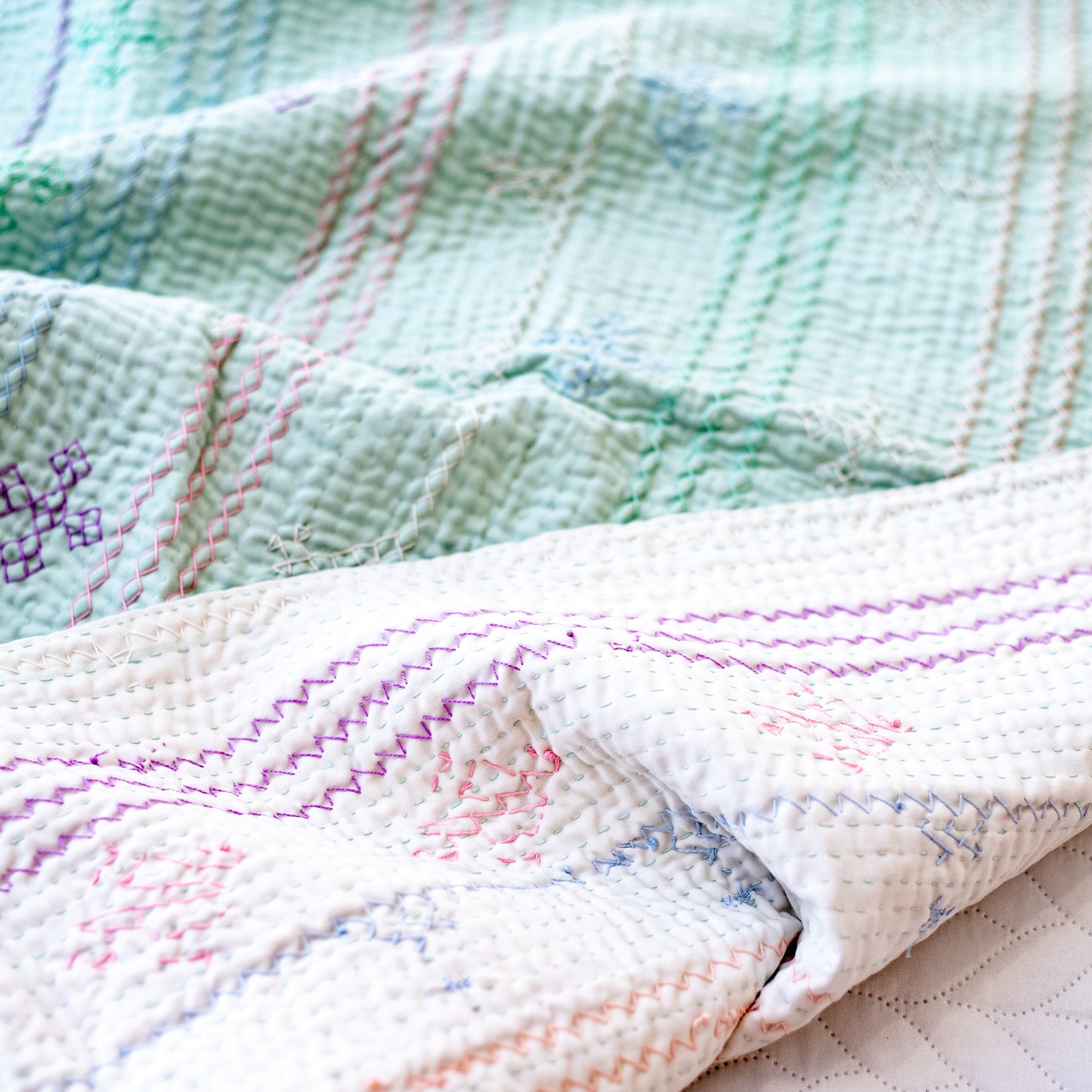 Pastel Mint & Cream – J Rilli – Twin Size
