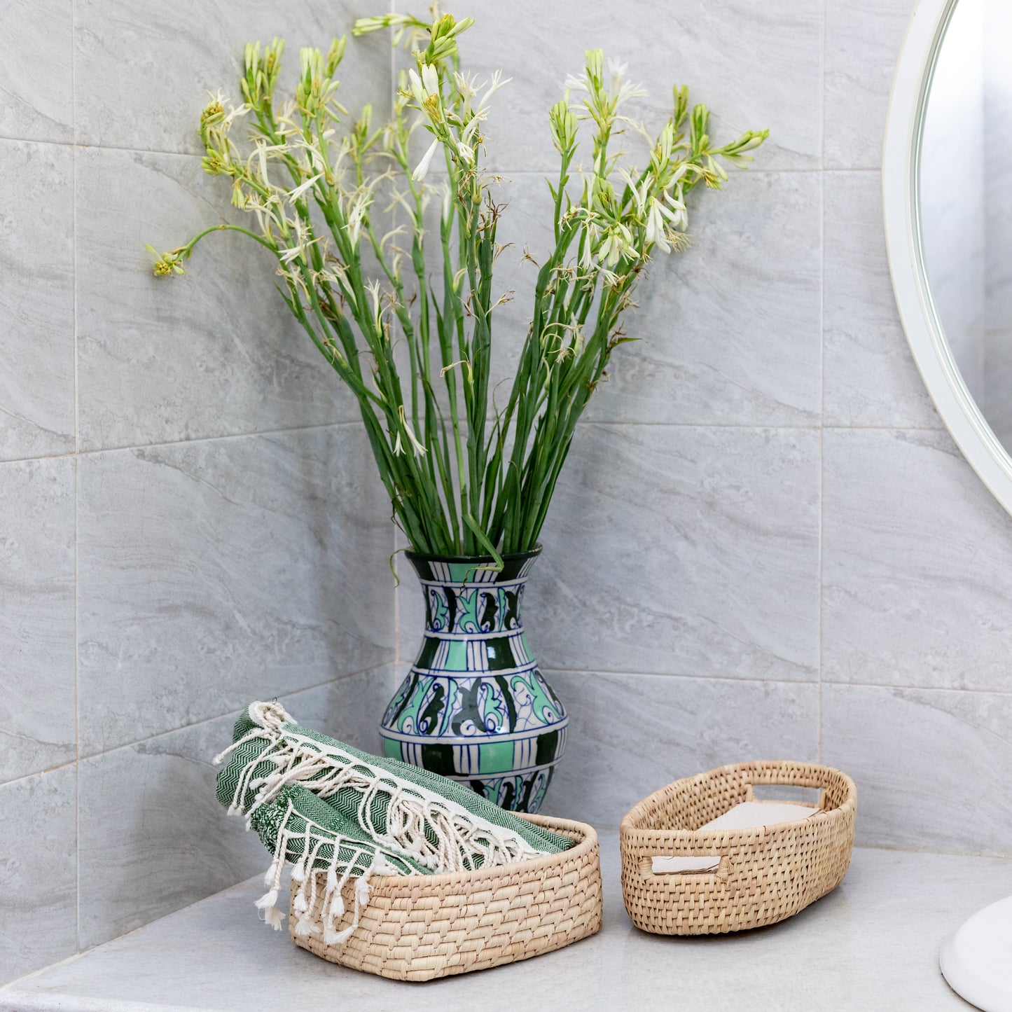 Green Hand Towels