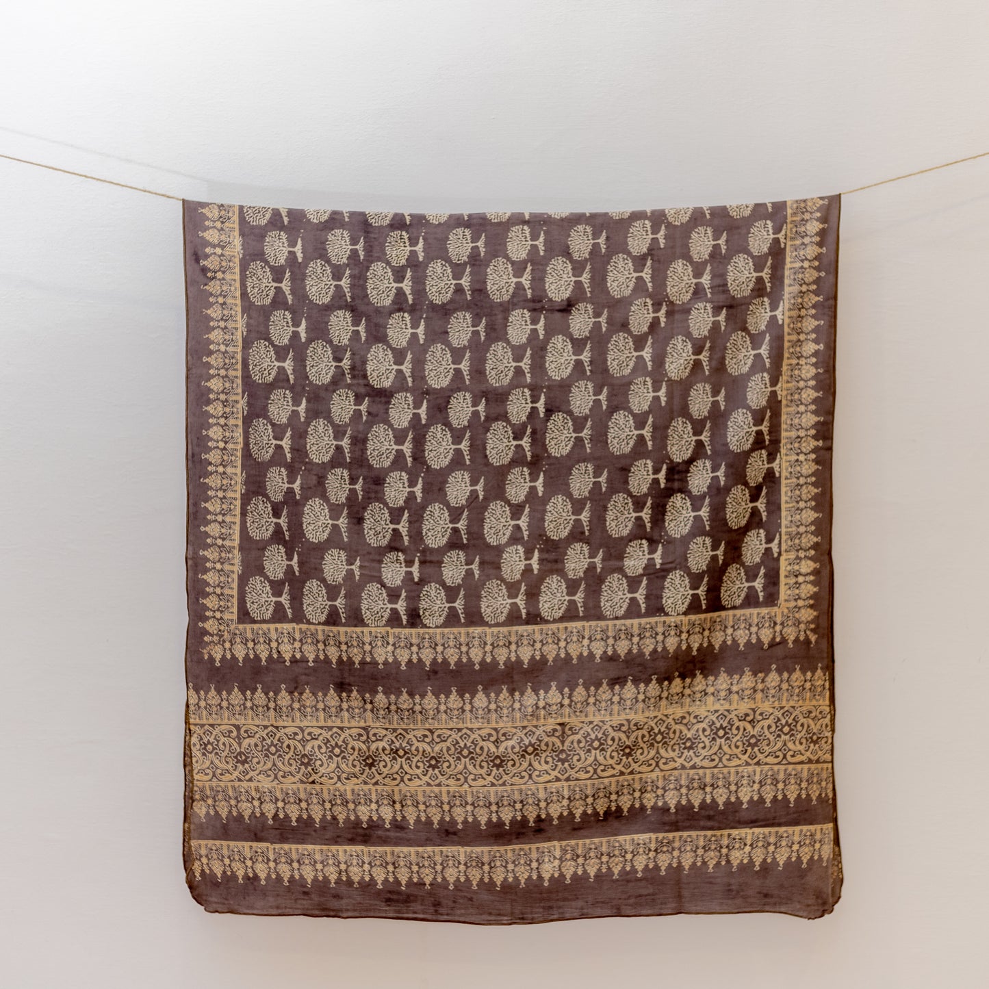 Tree Of Life Brown Ajrak Duppata