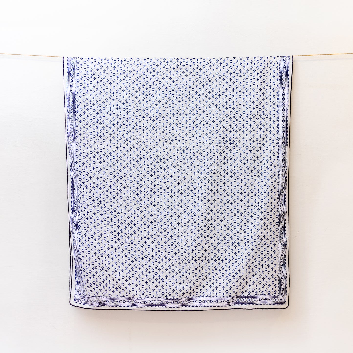 White Anchor Block Print Scarve