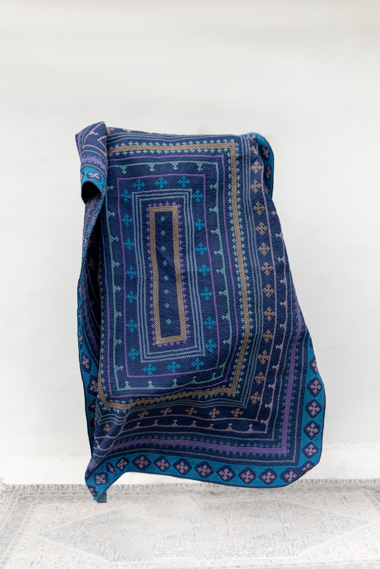 Sage Rilli Navy Blue with Blue Border