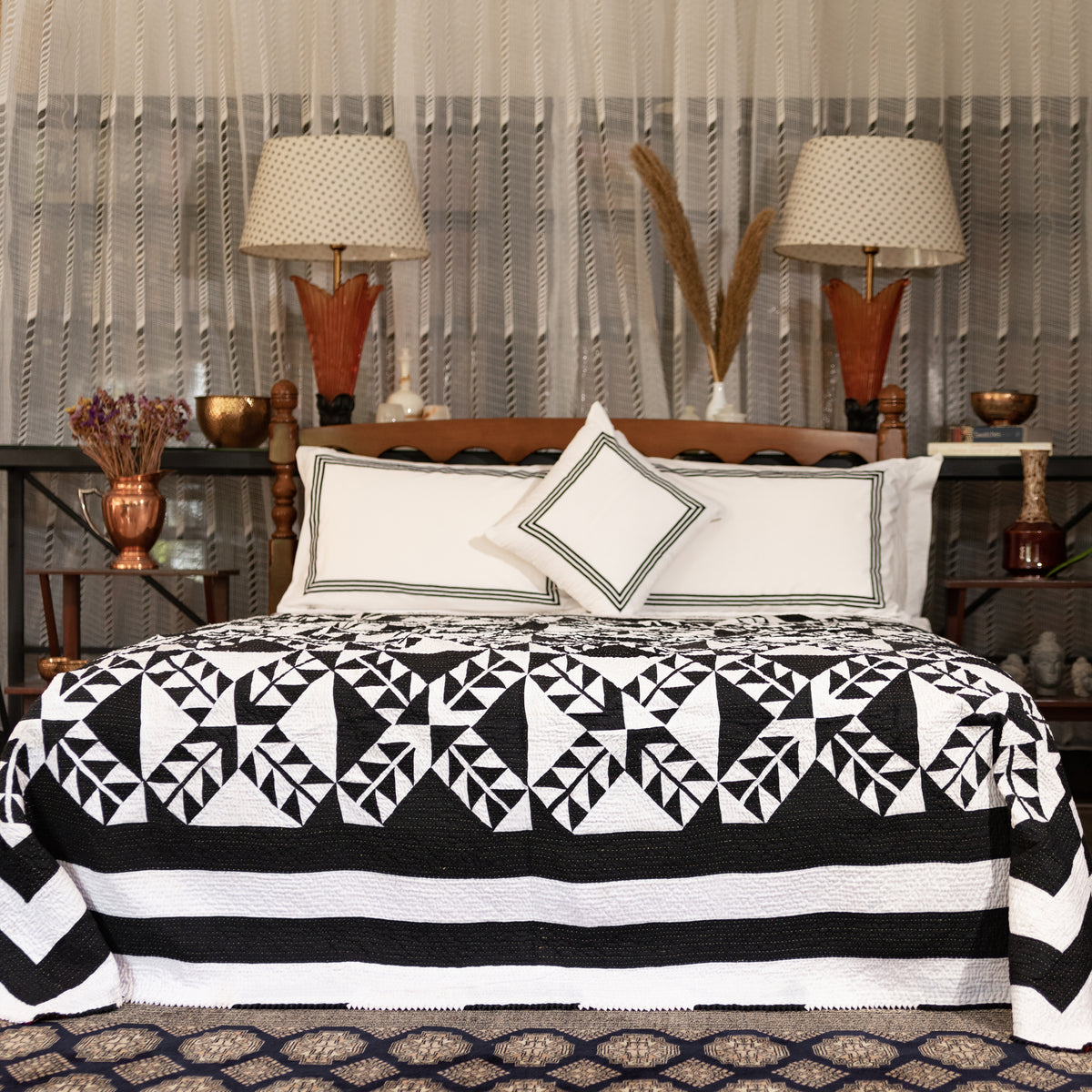 Black & White Patchwork Rilli | Twin Size Rilli