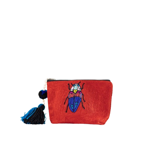 Red Beetle Zip Bag