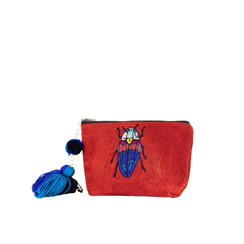 Red Beetle Zip Bag
