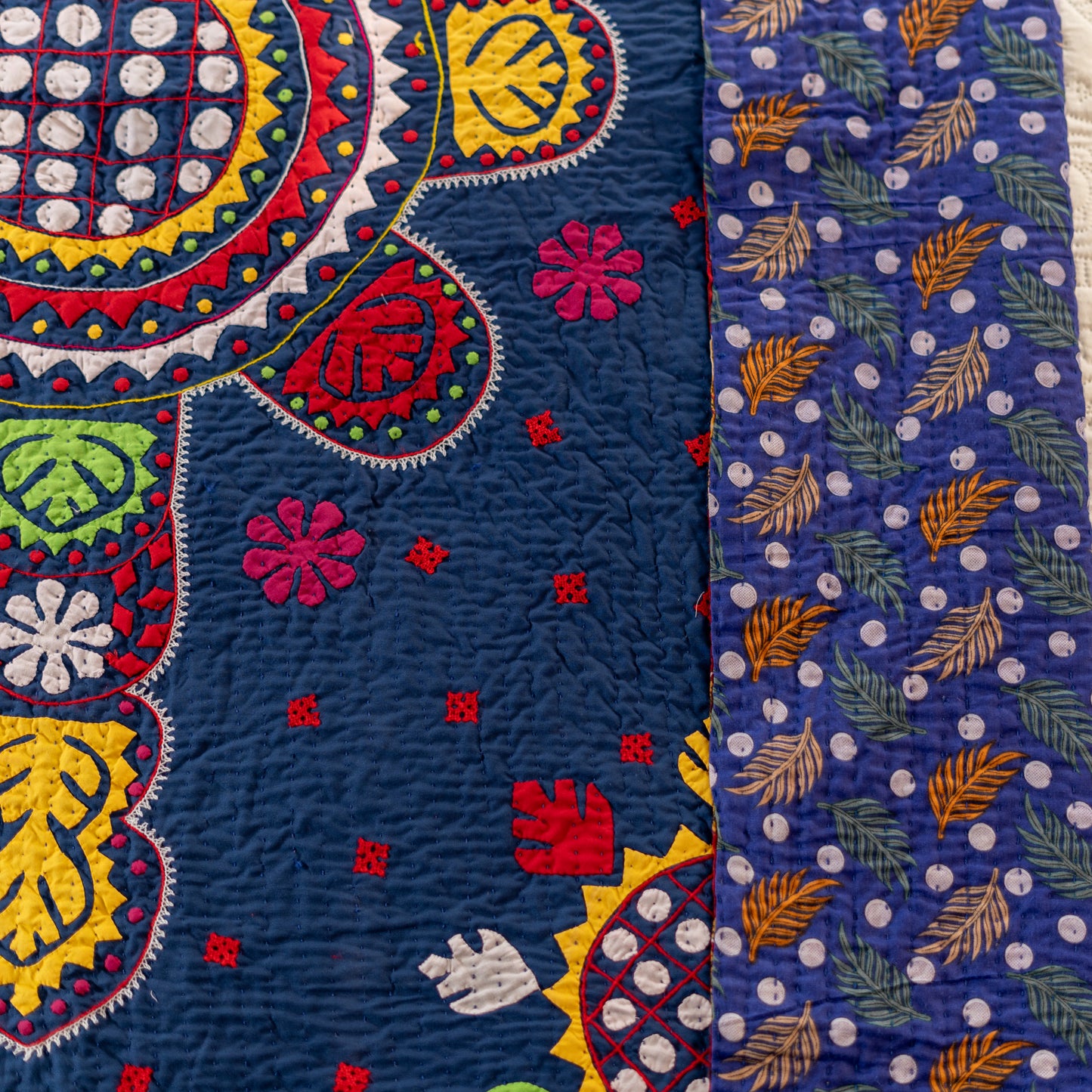 Appliqué Florals Blue MKK Art Rilli