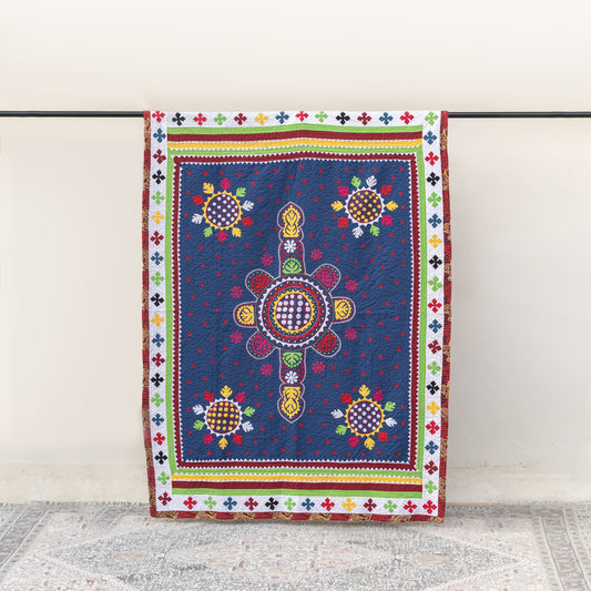 Appliqué Florals Blue MKK Art Rilli