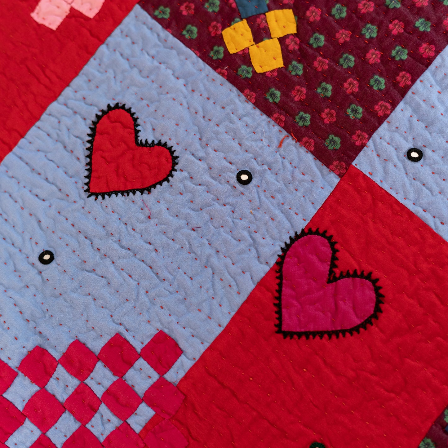 Anitha N. Reddy-Inspired Ralli Quilt - MKK Appliqué Multicolor Ralli Quilt - Handcrafted • Heritage Stitching • Museum-Quality Textile Art
