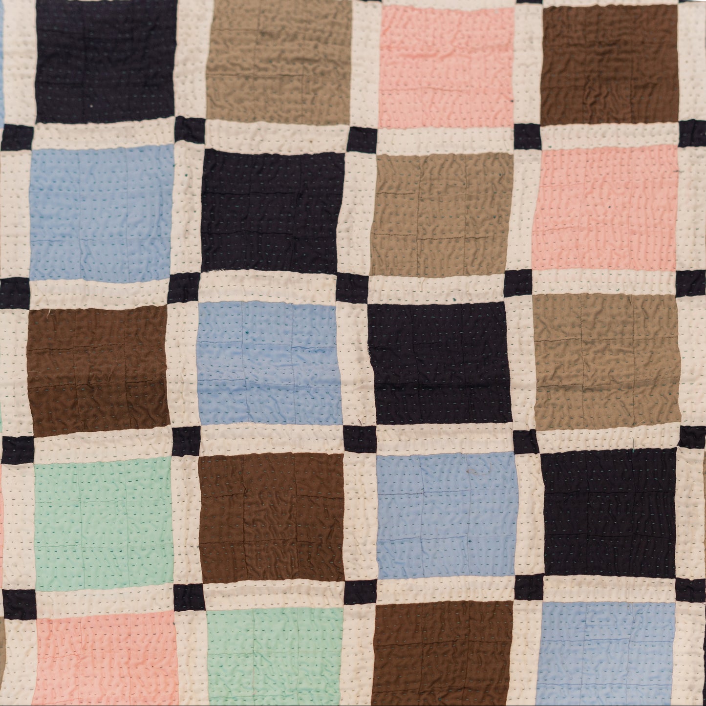 Pastel Harmony – Handmade Patchwork Ralli Throw