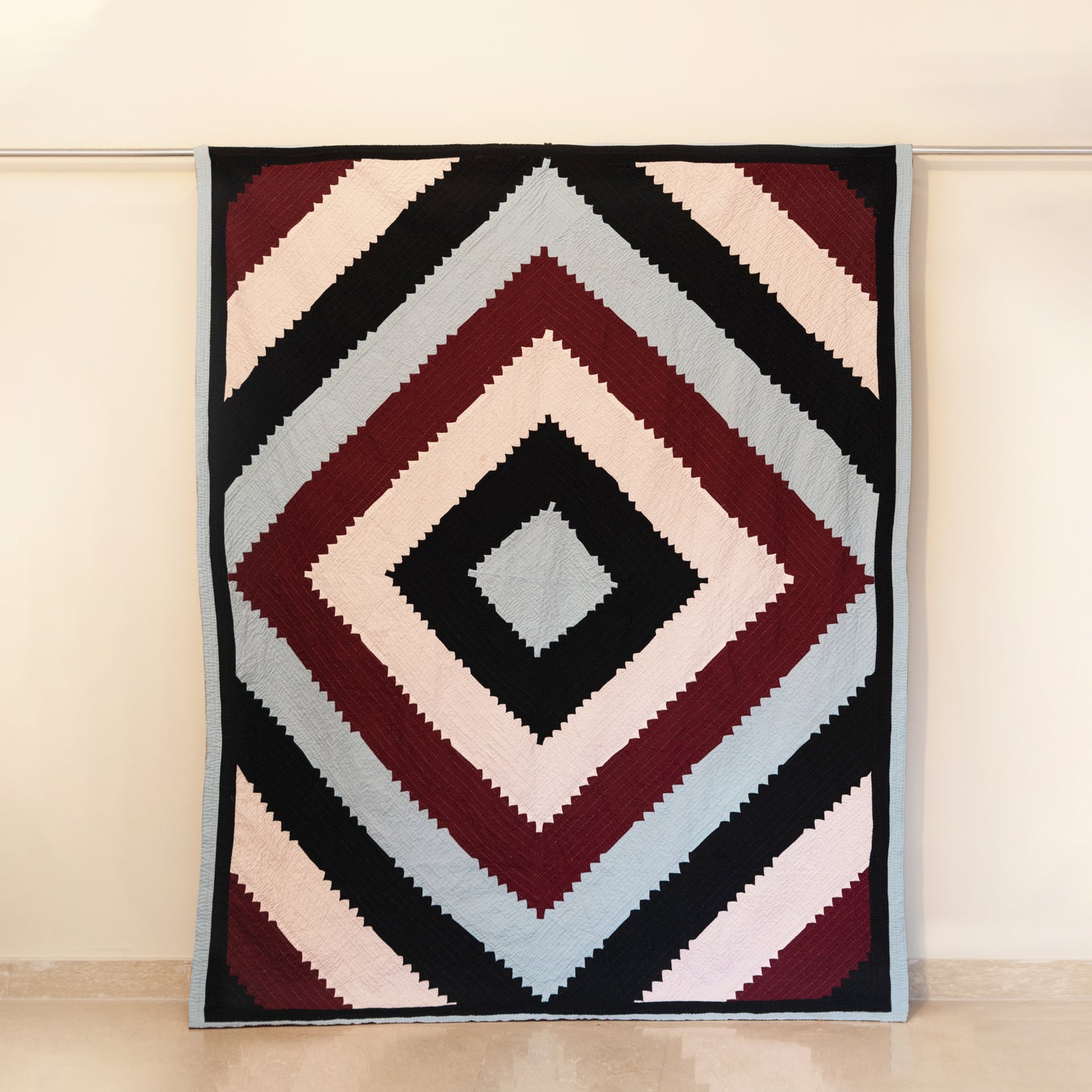 Diamond Horizon Patchwork Rilli Handmade • Pure Cotton • Heritage Craft from Sindh