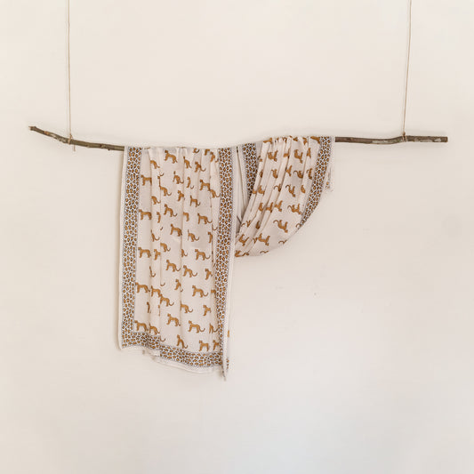 The Cheetah Hand-Block Printed Scarf