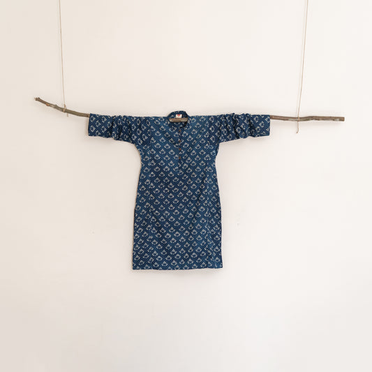 Indigo Lotus Hand Block Printed Kurta Tunics
