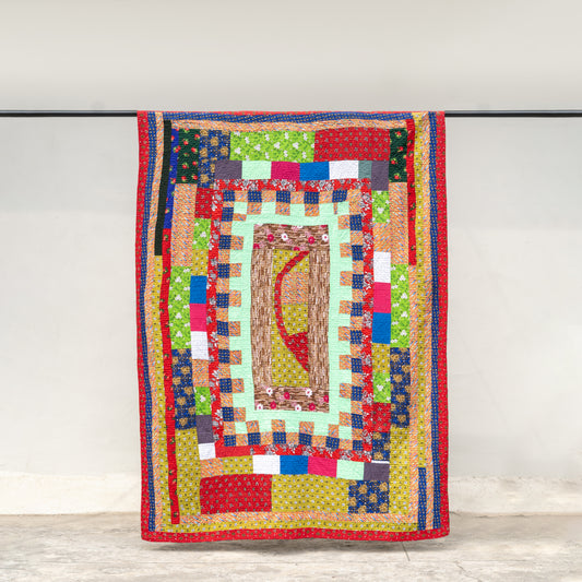 Mosaic Heritage Reversible Patchwork Sindhi Ralli Quilt– Handmade • Pure Cotton • Heritage Craft from Sindh