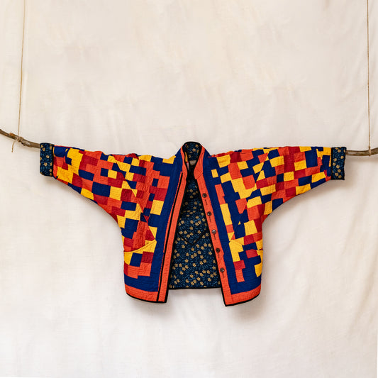 Handmade Ralli Reversible Jacket (Pixelated)