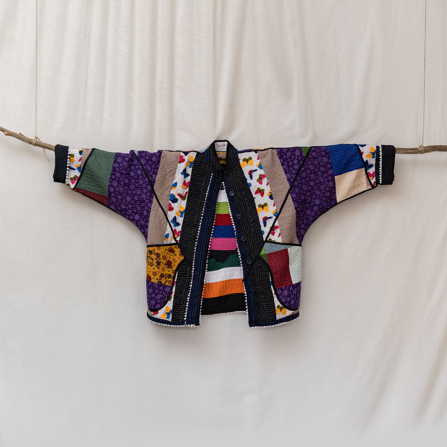 Handmade Ralli Reversible Jacket (Botanical Patchwork)
