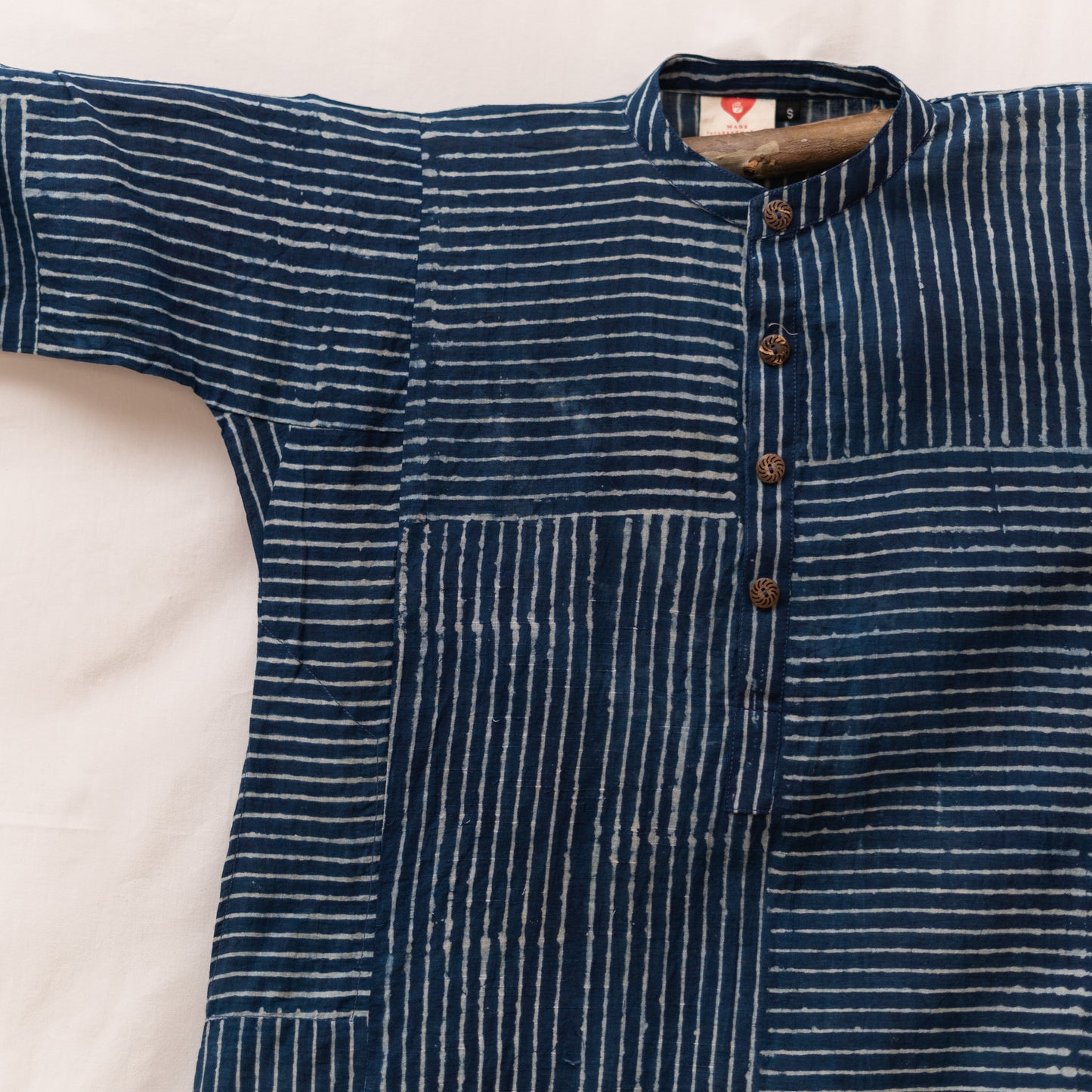 Indigo North South East West Block Print Kurta
