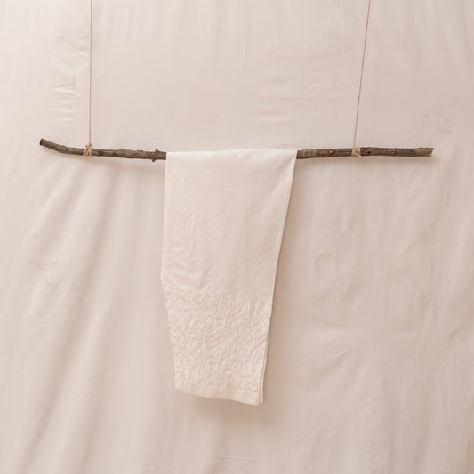 White Applique Shalwar| Artisan Made | Pure Cotton