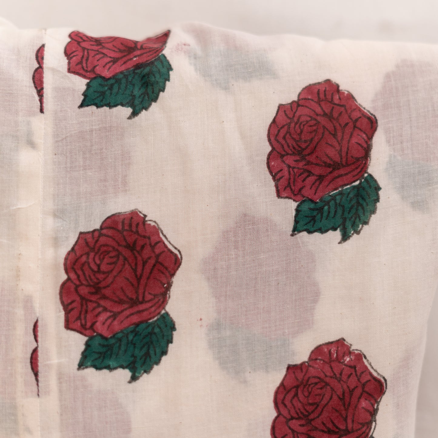 Red Rose Block Print Shalwar | Artisan Made | Pure Cotton