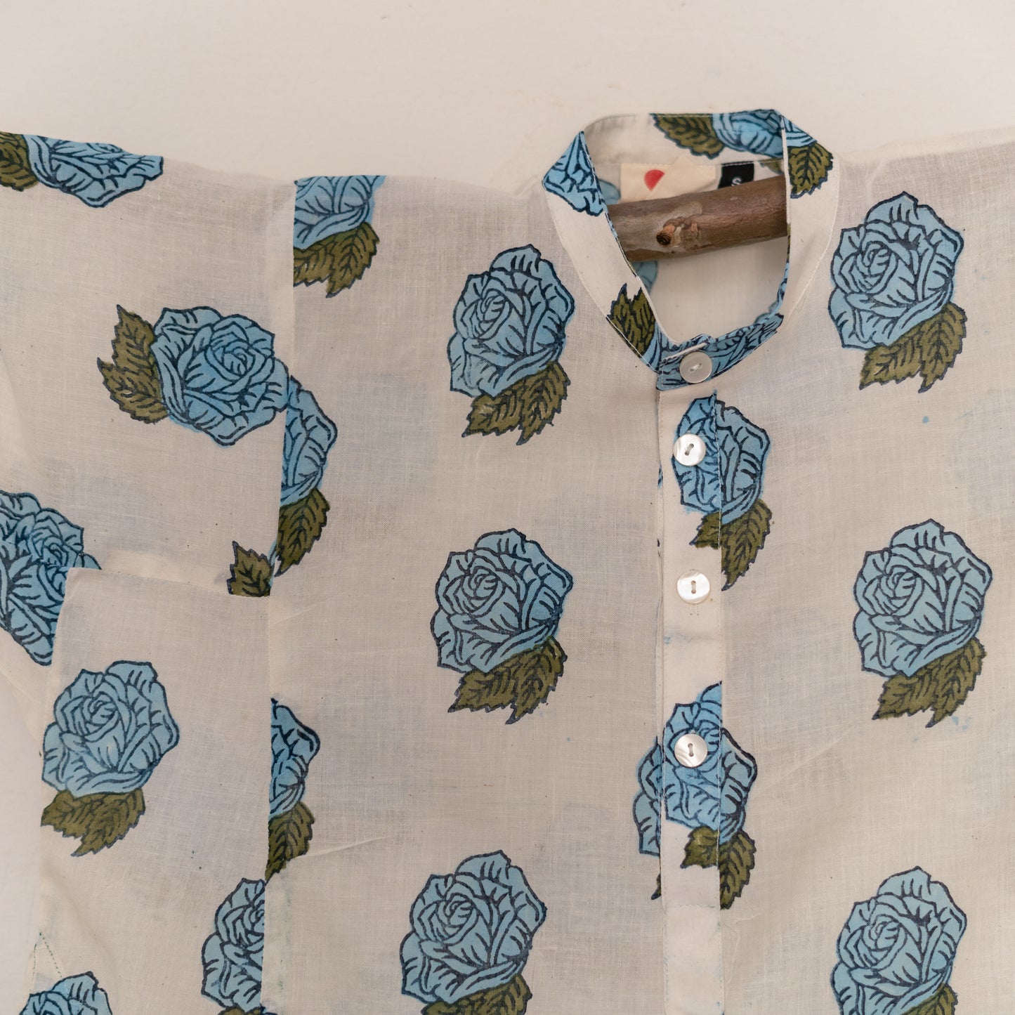 Blue Rose Block Print Kurta