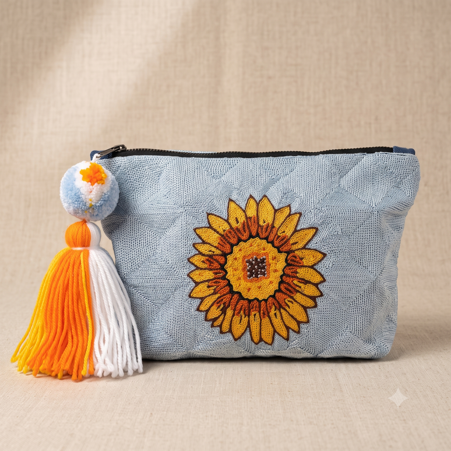 Sunshine Bloom Hand-Embroidered RC Bag | Handmade By Rural Artisan