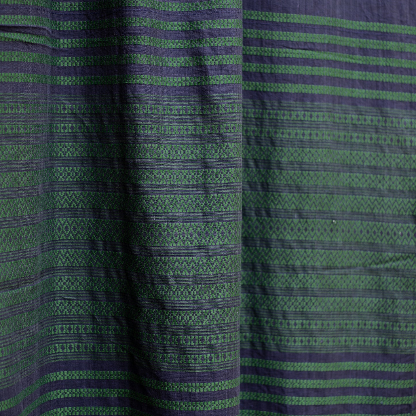 Noir & Emerald Pit Loom Scarf