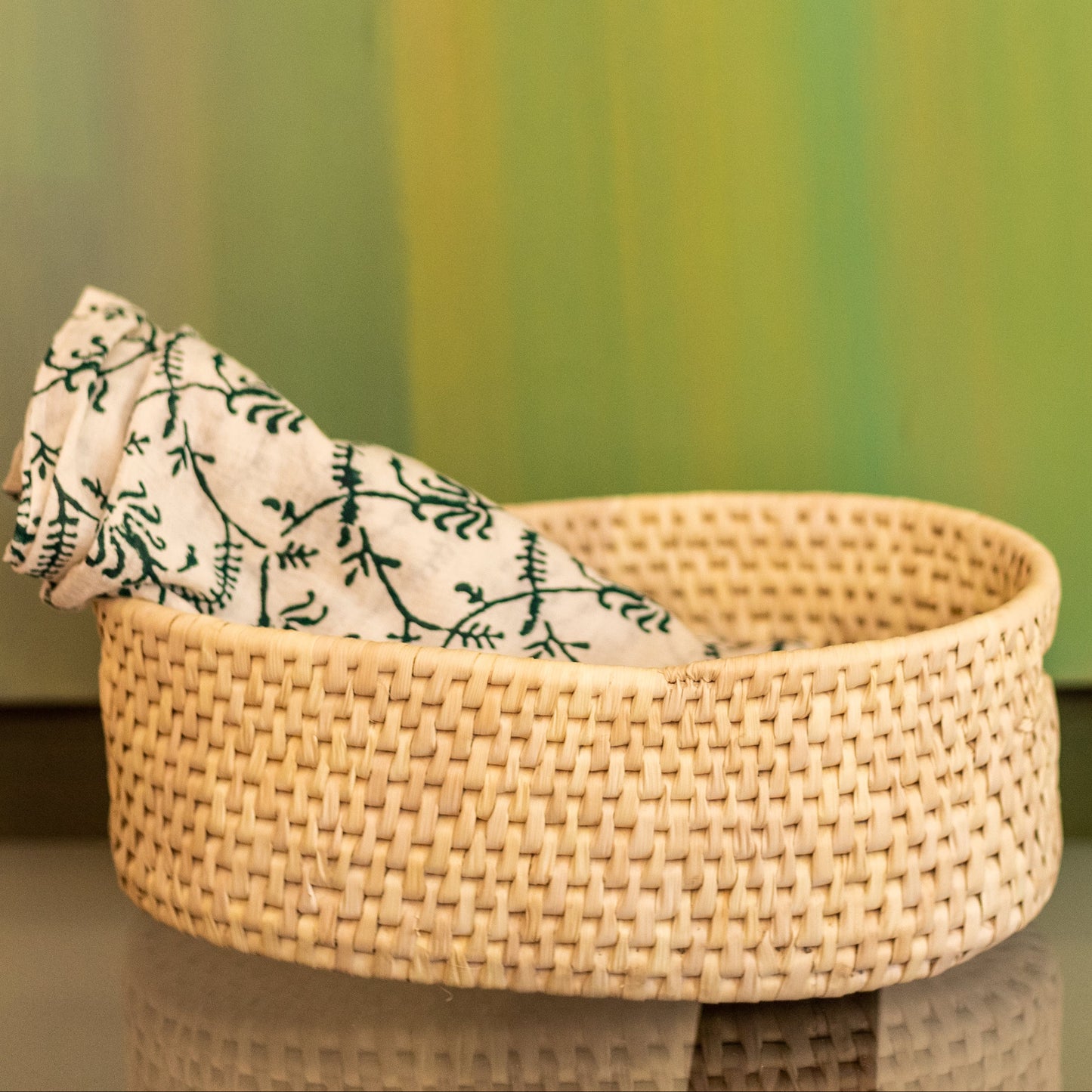 Handwoven Date Palm Oval Baskets– Sustainable Craft from Sindh, Pakistan