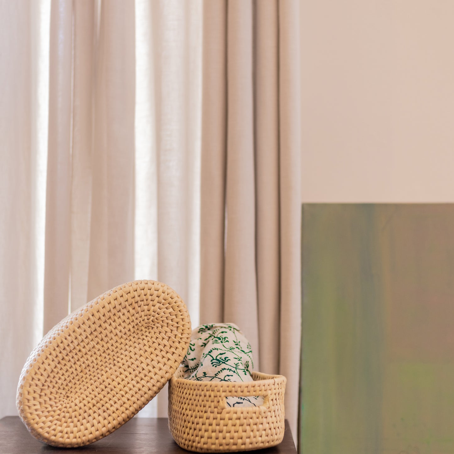 Handwoven Date Palm Oval Baskets– Sustainable Craft from Sindh, Pakistan