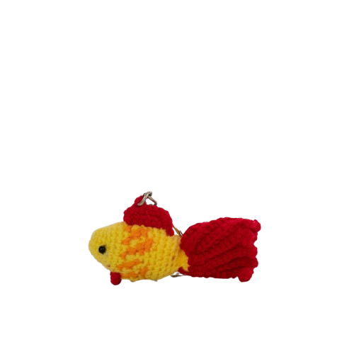 Crochet Fish Keychain – Sunny Splash Edition