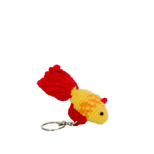 Crochet Fish Keychain – Sunny Splash Edition