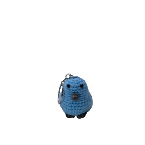 Blue Bird Crochet Keychain