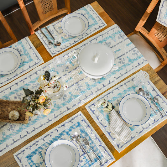 Cream Hand-Embroidered Table Mats