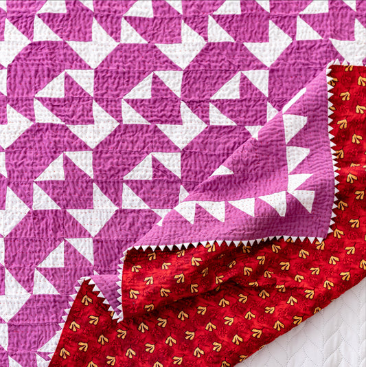 Sail Boat Rilli – Lavender  | Throw Size