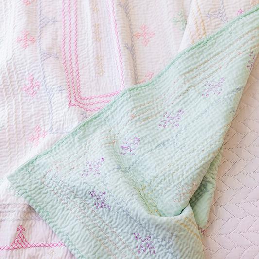 Cream & Pastel Mint J Rilli Twin