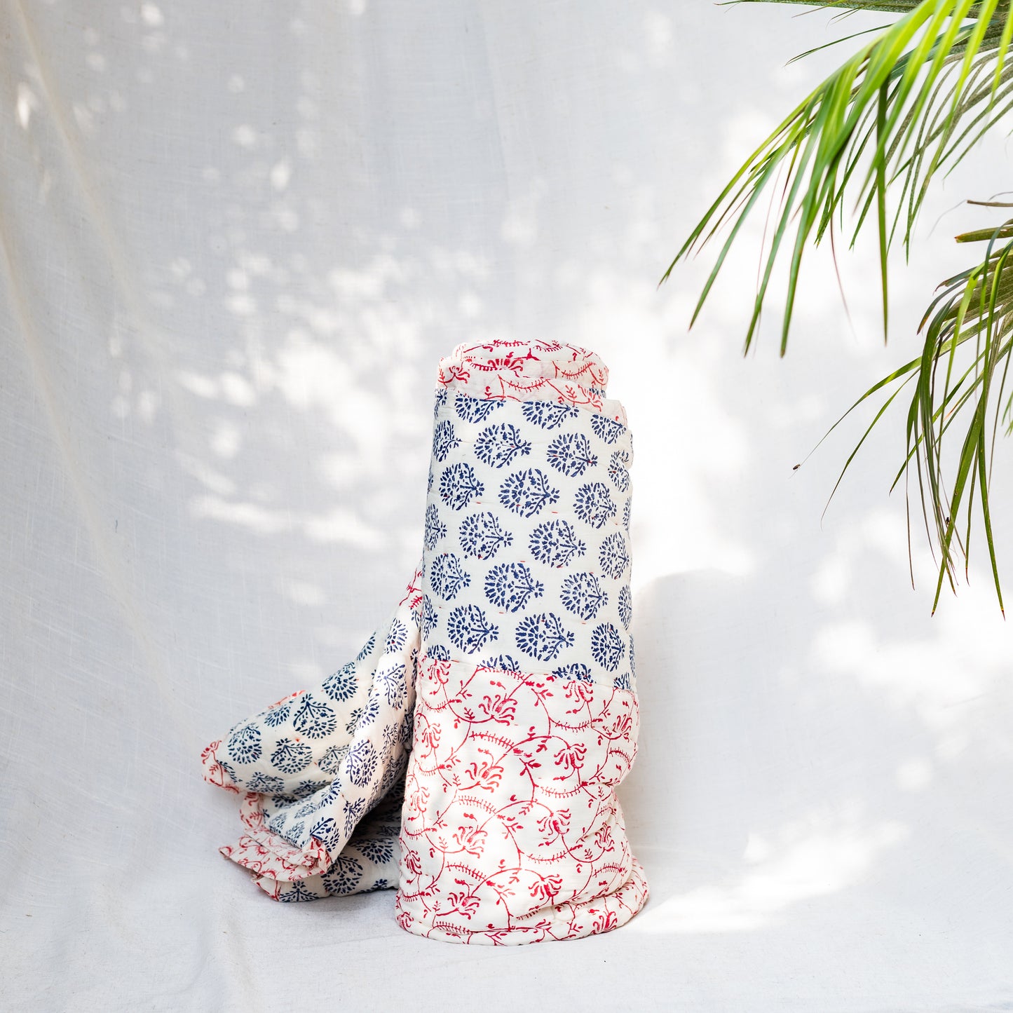 Red & Blue Block Print Dulai